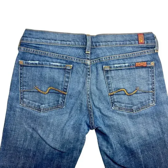 7 For All Mankind Bootcut Jeans Mid Rise Women’s 29 Denim USA Y2K Retro Preppy - Picture 1 of 16